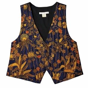 Vintage Y2K The Limited Beaded Embroidered Vest Coachella Festival Size L